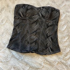 Black and white patterned tube top!